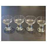 (4) Libbey Mid Century Modern Margarita Glasses