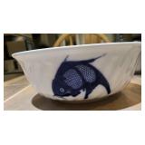 "Misty Rose Blue Koi" Bowl