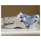 VTG Holland Delfts Blauw Ceramic Dutch Clog Shoe