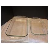 (1) Pyrex 3 QT & (1) Pyrex 2 QT Casserole Dishes