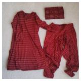 Maroon Harem Styled Pants & Tunic Set Size XXL