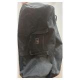 Black Fabric Duffel Bag with Carrying Straps and