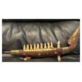 16" Wood & Brass Viking Ship Boat Warrior Crusader