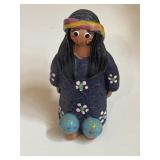 VTG Hand Painted American Indian 4" Chief Woman