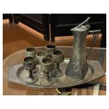 VTG Metal Cordial Set Including a Tapered Pitcher
