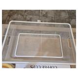 16.5"×23 5/8"×5.5" White Rectangular Metal Mesh