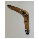 Hand Painted Wooden Boomerang 16"
