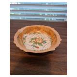 Peach Lusterware or Glaze Ceramic Bowl
