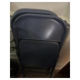 (3) Blue Folding Chairs