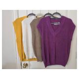 (4) Sz Large Thick Sleeveless Sweaters