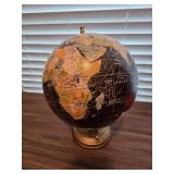Designco Black and Gold Desktop World Globe