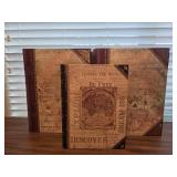 (3) World Atlas Decorative Boxes