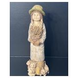 Garden Statue Country Boy With Kittens