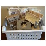 Sterilite Stacking Basket With Bathroom Set
