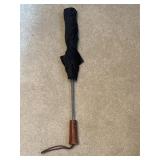 Travel Folding Umbrella with a Wooden Handle 24"