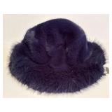 NWT Vince Camuto Faux Fur Hat NAVY