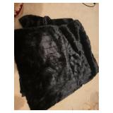 2yds Faux Fur material black