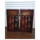 (2) Decorative Vintage-style Faux Leather or