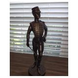 13.5 Antique Bronze Statue of a French Hussar