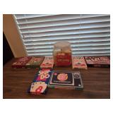 Set of Wooden Cubes, (2) Giant Decks of Cards,