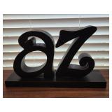 Pair of Black Wood Lowercase "a" and "z" Letter