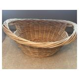 Large Oval Wicker Laundry Basket With Handles