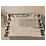 Weekly Planner Cross Stitch Green 10.5x15.75