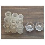 1940s-50s Collection of Clear Glass Individual