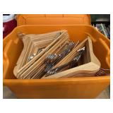 Storage Bin W/Liid Filled with 60 Plus Hangers