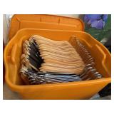 Storage Bin W/Liid Filled with 75 Plus Hangers