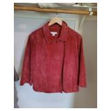 Sz XL Coldwater Creek Rust Leather "Cape"