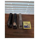 (3) Swingline Staplers Plus a New Pkg Post-Its