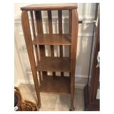 Mid Century Wooden Multitiered Open Shelf Has