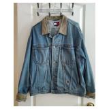 Sz L TOMMY HILFIGERï¿½ Blue Distressed Denim Jacket