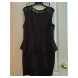 Sz XL KARDASHIAN Collectionï¿½ Black Peplum Dress