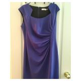 SZ12 Calvin Kleinï¿½ Purple Sleeveless Sheath Dress