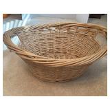 Large Oval Wicker Laundry Basket With Handles