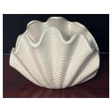 Ceramic Clam Shell Decorative Bowl with a Fluted
