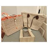 (3) Tan Tote Bags
