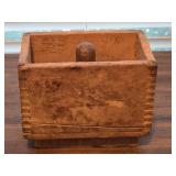 Antique Primitive Wooden Butter Mold and Plunger