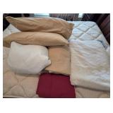 Set of Queen Sz Tan Sheets w/2 Pillows, Pillow