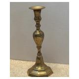 Vintage Brass Candlestick Holder 12" Octagonal