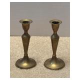 (2) VTG Brass Candlesticks 5.5" Tall
