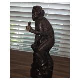 12" Maitland Smith Bronze Monkey Very Rare