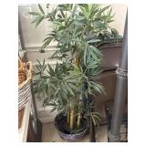 Faux Bamboo Tree Housed in a Decorative Planter