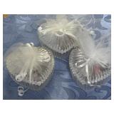 (3) Clear Heart Shaped Plastic Favor Boxes