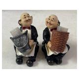 Waiter Salt and Pepper Shaker Holder Caddy Set