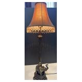 VTG Table Lamp W/ Bronze Finish Elephant Base and