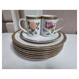 (8) Plates & 2 Cups