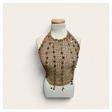 Sz LG Crochet Halter Top